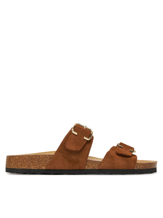 ONLY Shoes Шльопанці ONLY Shoes Onlmaxi-13 Pu Strap Buckle 15331392 Коричневий
