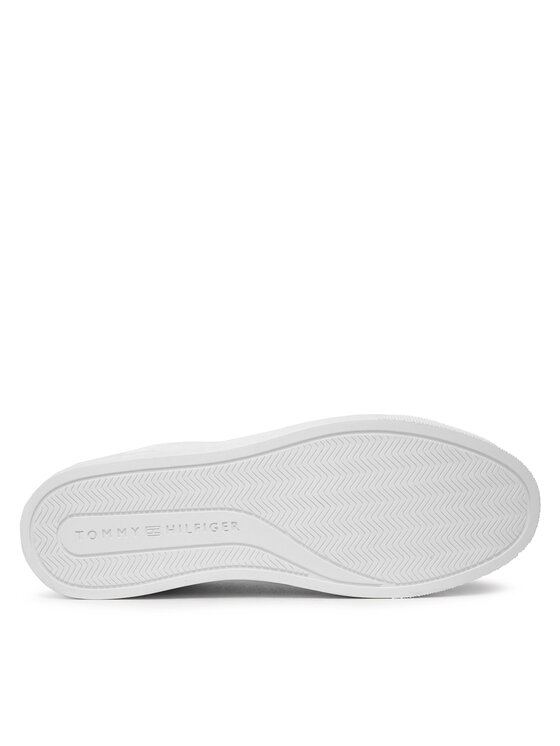 Tommy Hilfiger Laisvalaikio batai Tommy Hilfiger Essential Cupsole Sneaker FW0FW07687 Balta
