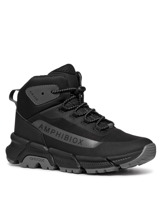 Geox Šnurovacia obuv Geox J Flexyper Plus Boy J46LCA 0FU50 C0005 S Čierna