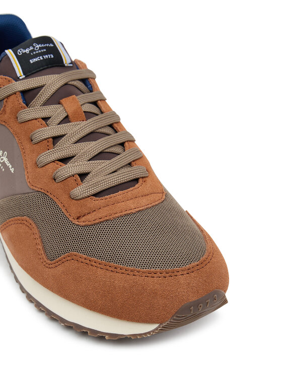 Pepe Jeans Sneakersy Pepe Jeans London Brick PMS400011 Hnedá