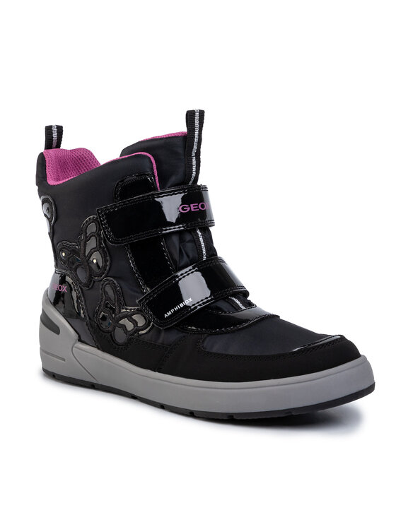 Geox Čižmy Geox J Sleigh G.B Abx A J949SA 050FU C0922 DD Čierna