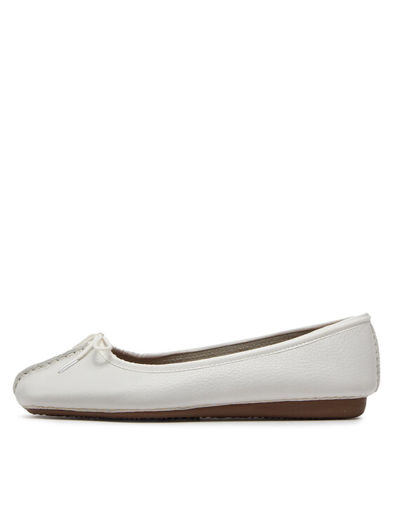 Clarks Балетки Clarks Freckle Ice 203544554 Білий