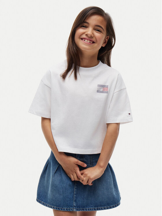 Tommy Hilfiger Tommy Hilfiger Camiseta KG0KG09465 Blanco Regular Fit