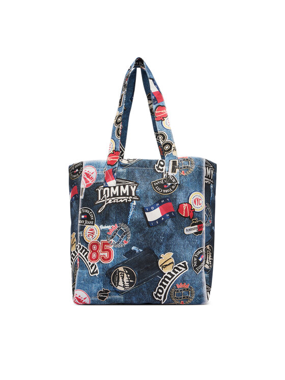 Tommy Jeans Torebka Tommy Jeans Tjw Bodega Trompe L'Oeil Tote AW0AW19304 Granatowy