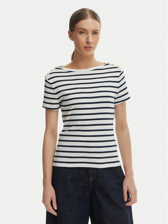 Tommy Hilfiger Tommy Hilfiger Camiseta WW0WW49250 Écru Slim Fit