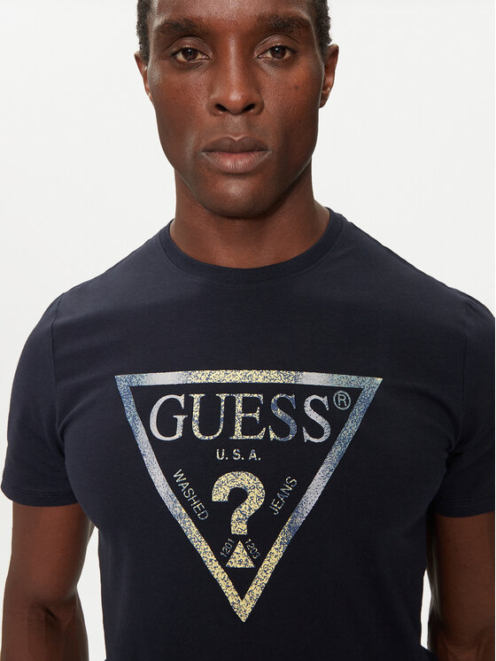 Guess Guess T-shirt M4BI35 J1314 Tamnoplava Regular Fit
