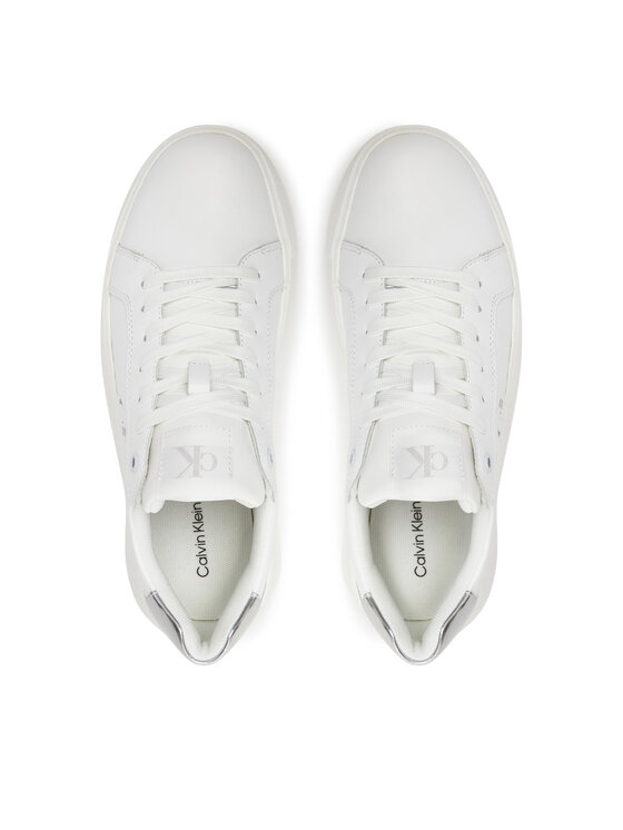 Calvin Klein Jeans Sneakers Calvin Klein Jeans Chunky Cupsole Lth Silver YW0YW01876 Alb