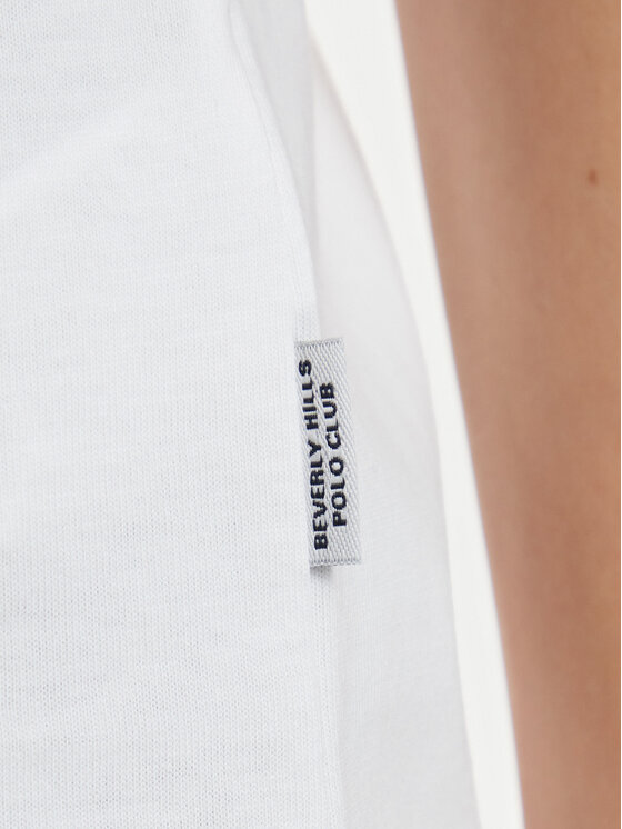 Beverly Hills Polo Club Beverly Hills Polo Club Camiseta P-SS26W-TS516518 Blanco Regular Fit