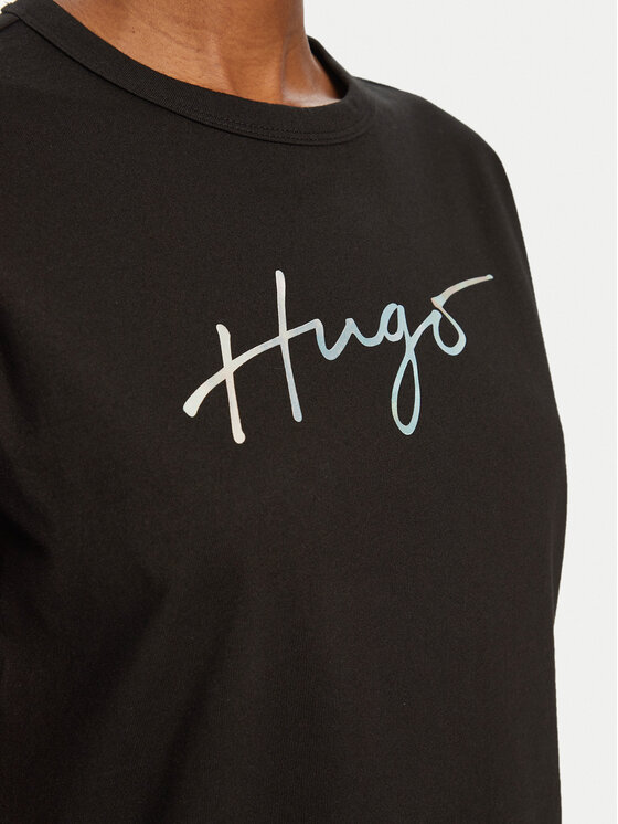 HUGO HUGO Футболка Damacia 50535491 Чорний Regular Fit