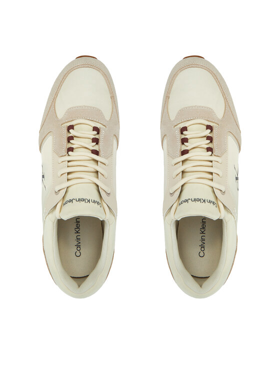 Calvin Klein Jeans Sneakersy Calvin Klein Jeans Retro Sock Runner Mg YM0YM01152 Béžová