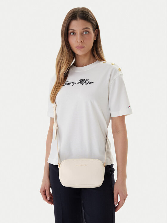 Tommy Hilfiger Táska Tommy Hilfiger Th Logo Camera Bag AW0AW18115 Krém