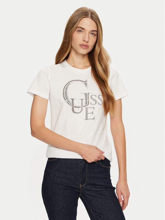 Guess Guess T-shirt W4BI16 I3Z14 Bijela Regular Fit