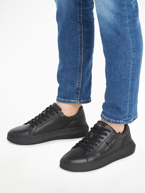 Calvin Klein Jeans Αθλητικά Calvin Klein Jeans Chunky Cupsole Mono Lth YM0YM00681 Μαύρο