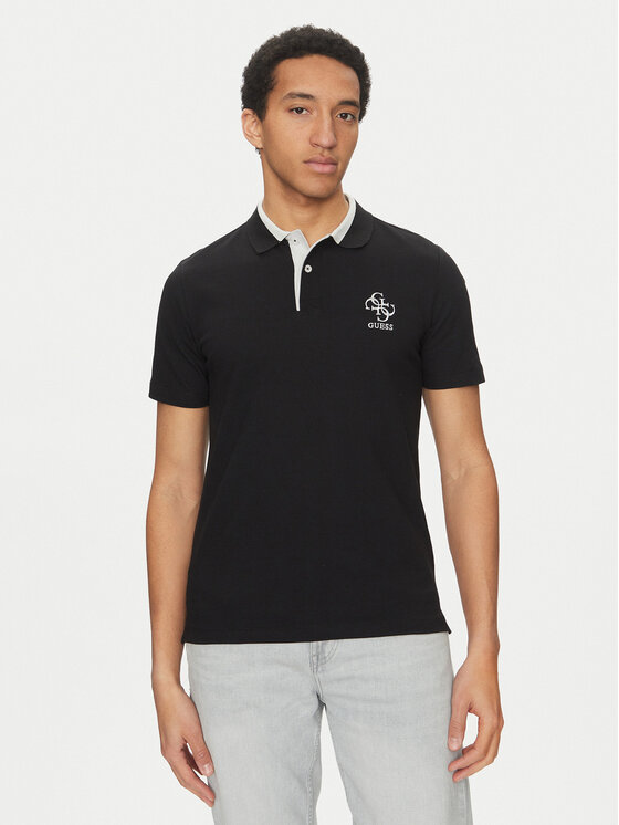 Guess Guess Поло M5GP60 K7O64 Чорний Slim Fit