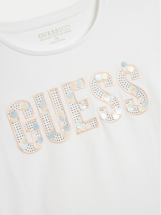 Guess Guess Marškinėliai J5GI09 K6YW4 Balta Regular Fit