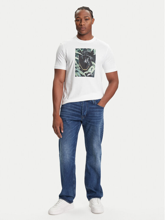 BOSS BOSS Camiseta Te_Animali 50546362 Blanco Regular Fit