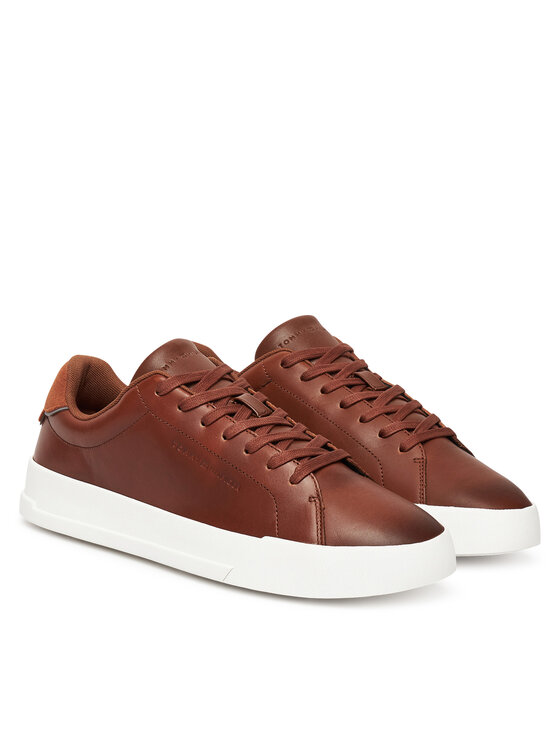 Tommy Hilfiger Tenisice Tommy Hilfiger Th Court Core Cognac FM0FM05729 Smeđa