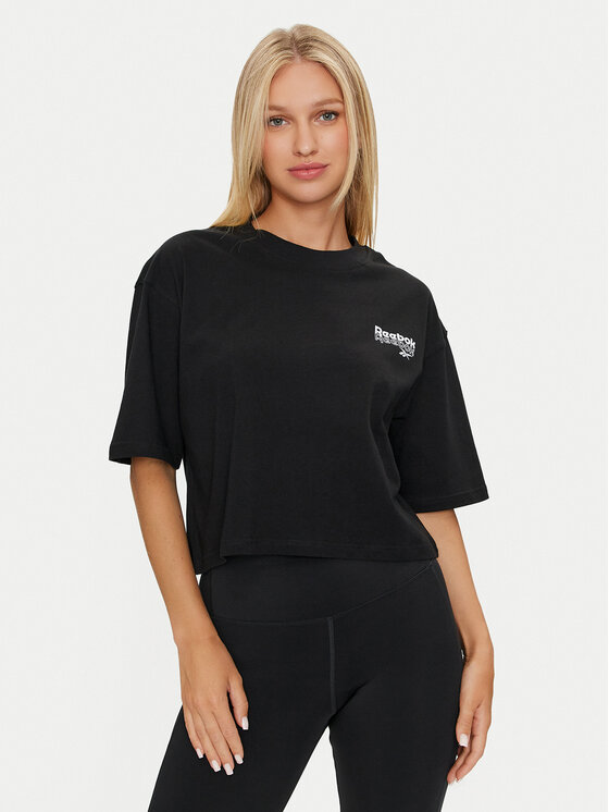 Reebok Reebok Póló Rie Tee 100075953 Fekete Regular Fit