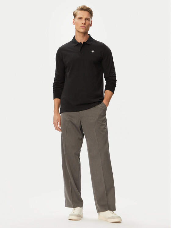 Beverly Hills Polo Club Beverly Hills Polo Club Поло P-SS26M-P424125 Чорний Regular Fit