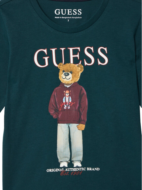 Guess Guess Blusa N6YI06 K3794 Verde oscuro Regular Fit