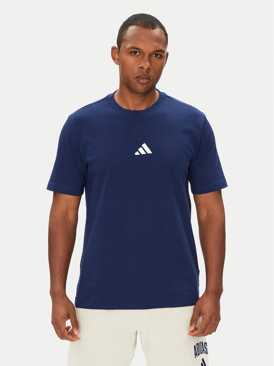 adidas adidas T-shirt Essentials Small Logo JF1093 Tamnoplava Regular Fit