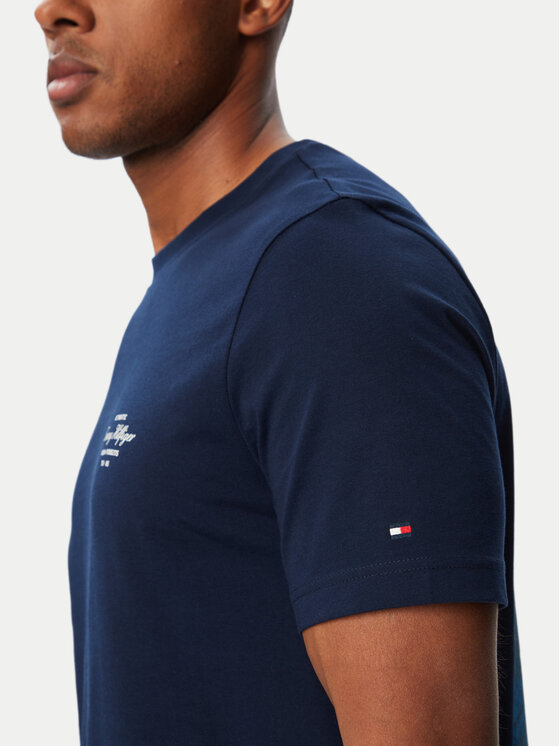 Tommy Hilfiger Tommy Hilfiger Camiseta Nautical MW0MW44258 Azul marino Regular Fit