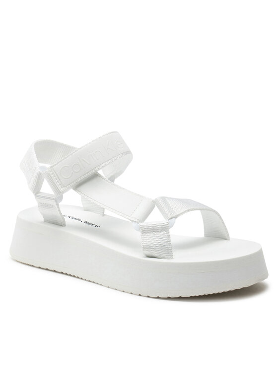 Calvin Klein Jeans Σανδάλια Calvin Klein Jeans Sandal Velcro Webbing Dc YW0YW01353 Λευκό