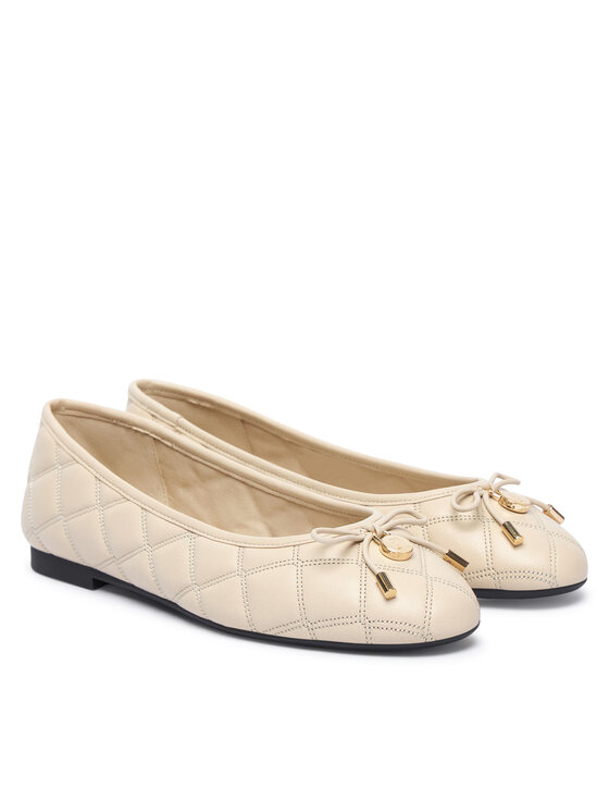 Tommy Hilfiger Balerinos Tommy Hilfiger Charm Quilted Ballerina FW0FW09503 Šviesiai smėlinė