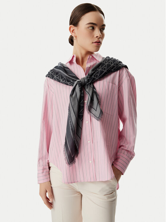 Calvin Klein Marama Calvin Klein Emblem Aop Jacquard Square Scarf LV04F8080G Crna