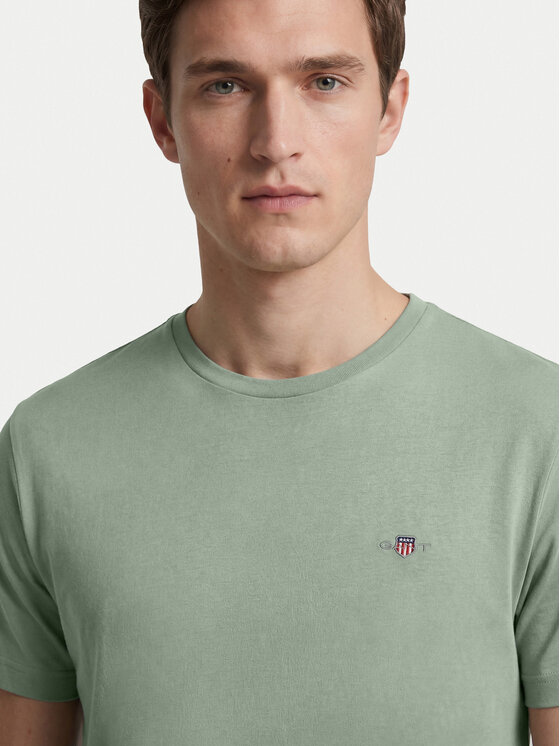Gant Gant T-shirt Shield 2003184 Verde chiaro Regular Fit