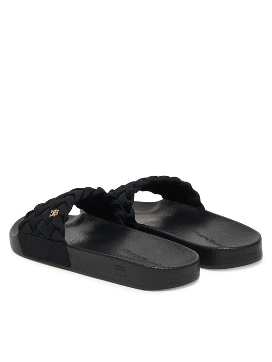 Tommy Hilfiger Nazouváky Tommy Hilfiger Th Braided Pool Slide FW0FW09203 Černá