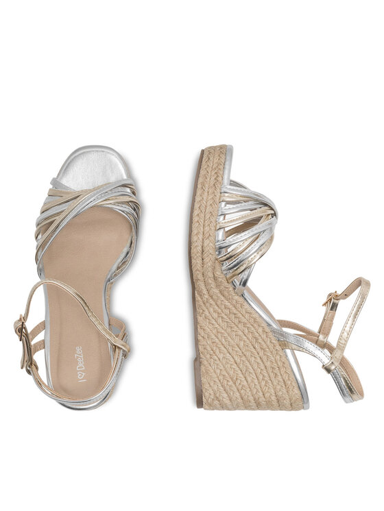 DeeZee Espadrilky DeeZee WYL2610-01 Strieborná