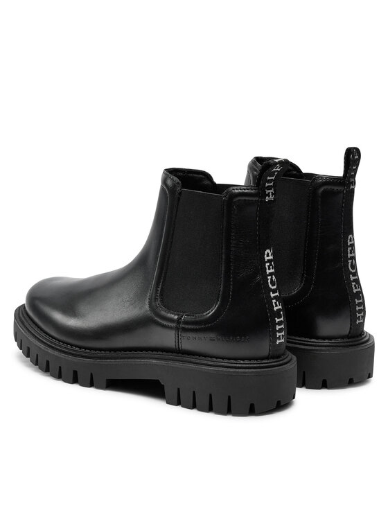 Tommy Hilfiger Μποτάκια με λάστιχο Tommy Hilfiger Chunky FM0FM05197 Μαύρο