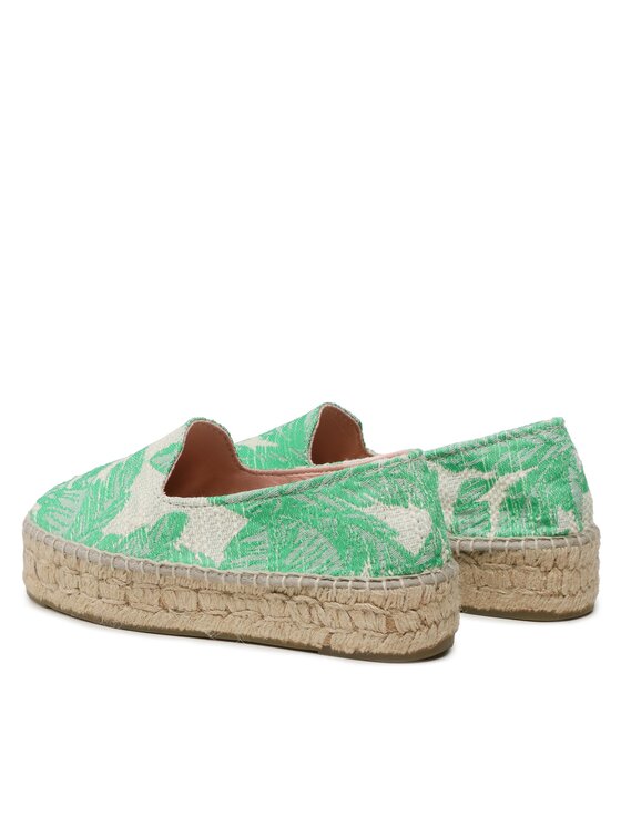 Manebi Еспадрильї Manebi Cotton Jaquard Double Sole Espadrilles G 4.8 D0 Зелений