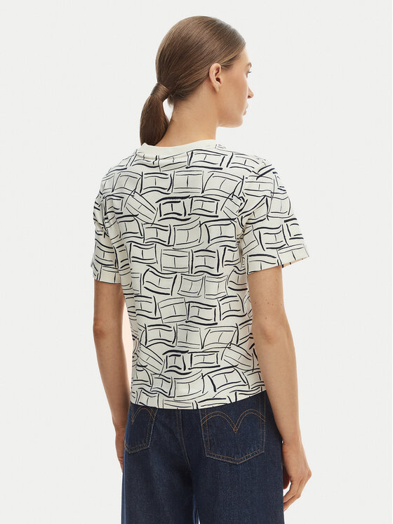 Tommy Hilfiger Tommy Hilfiger Camiseta WW0WW49646 Blanco Boxy Fit