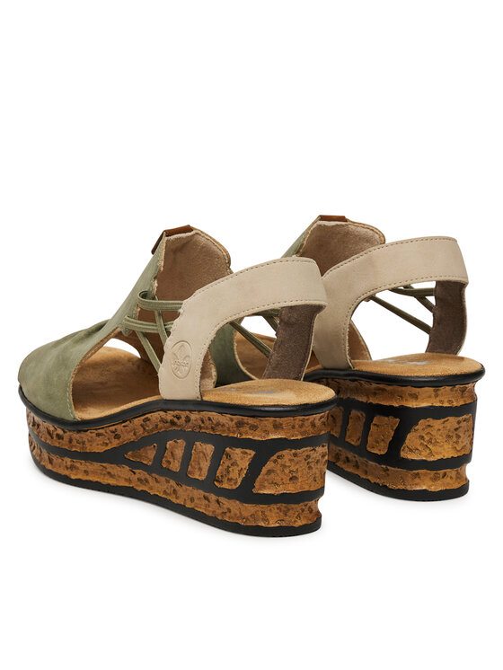 Rieker Sandali Rieker 68175-52 Zelena