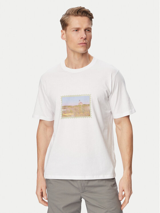Jack & Jones Jack & Jones Camiseta Montauk Photo 12290890 Blanco Regular Fit