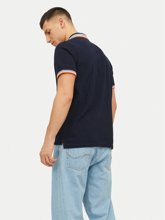 Jack & Jones Jack & Jones Поло Paulos 12136668 Cиній Slim Fit