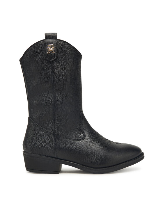 Tommy Hilfiger Kovbojské topánky Tommy Hilfiger T3A6-34040-0036999 Čierna