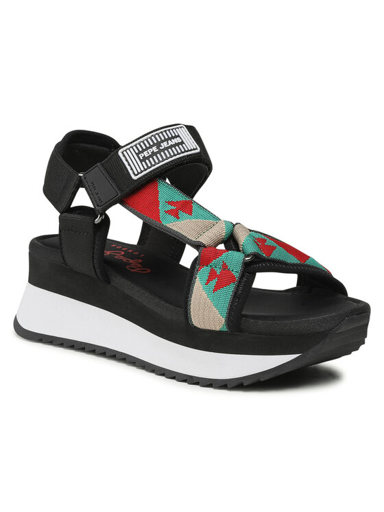 Pepe Jeans Босоніжки Pepe Jeans Fuji Ethnic PLS90504 Чорний