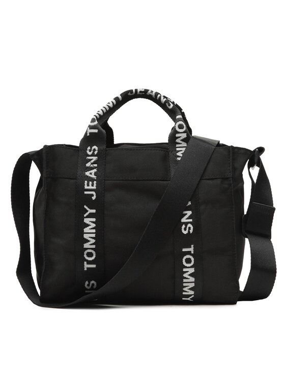 Tommy Jeans Geantă Tommy Jeans Tjw Essential Mini Tote AW0AW14546 Negru