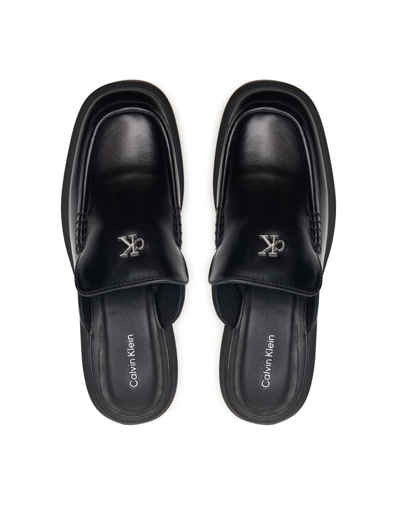 Calvin Klein Παντόφλες Calvin Klein Block Heel Mule Lth Hdw HW0HW03175 Μαύρο