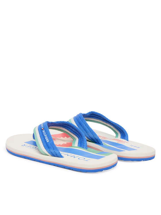Tommy Hilfiger Infradito Tommy Hilfiger Patch Hilfiger Beach Sandal FM0FM05903 Blu