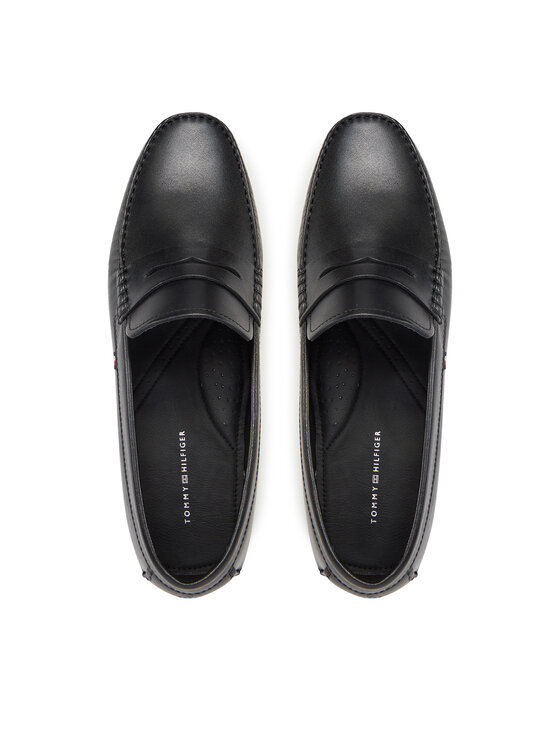 Tommy Hilfiger Mokasíny Tommy Hilfiger Corpoarte Hilfiger Lth Driver FM0FM04810 Černá
