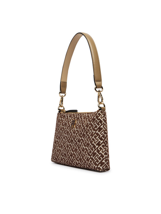 Tommy Hilfiger Táska Tommy Hilfiger Th Jacquard Mini Shoulder Bag AW0AW19006 Barna