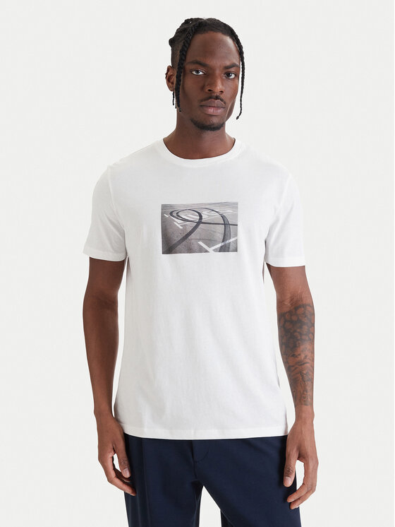HUGO HUGO Футболка Dostino 50557674 Білий Regular Fit