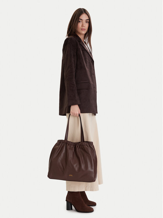 Tommy Hilfiger Torebka Tommy Hilfiger Soft Leather Tote AW0AW18308 Bordowy