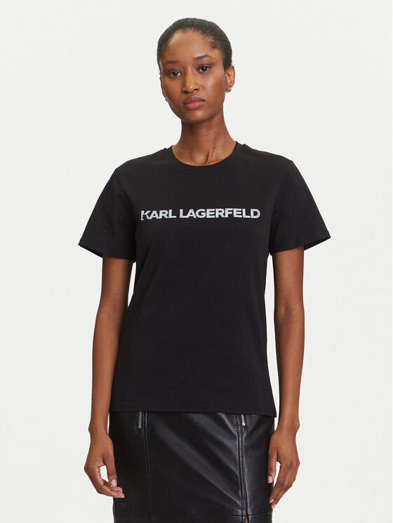 KARL LAGERFELD KARL LAGERFELD Camiseta A3W17102 Negro Regular Fit