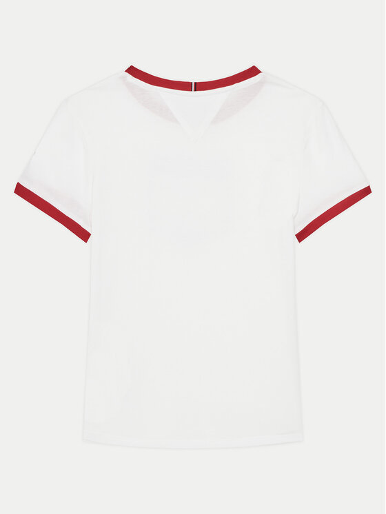 Tommy Hilfiger Tommy Hilfiger Póló KG0KG08528 D Fehér Regular Fit