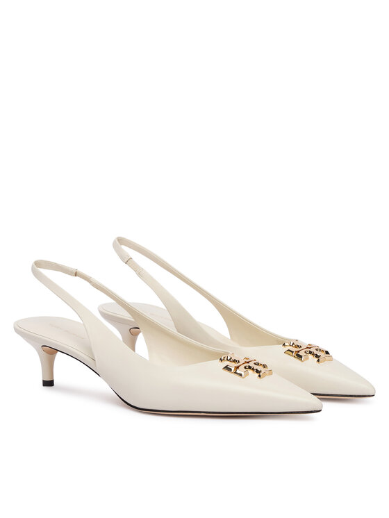 Tory Burch Туфлі Tory Burch Eleanor Slingback 181018 Кремовий